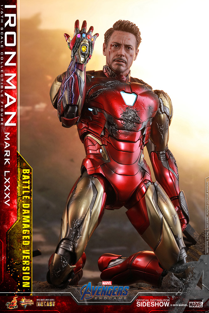 Hot Toys Marvel Iron Man MK LXXXV End Game Battle Damaged Diecast Figure MMS543D33